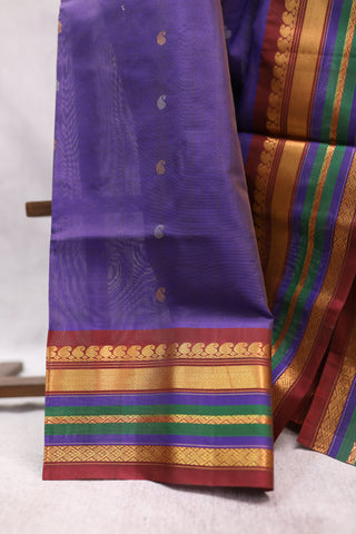 Lavender Gadwal Cotton Saree - SRLGS151