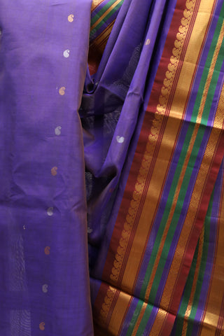 Lavender Gadwal Cotton Saree - SRLGS151