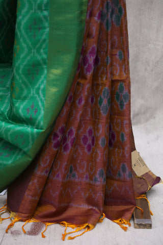 Green Patola Raw Silk Saree - SRGPRSS598