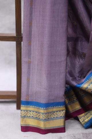 Purple Gadwal Cotton Silk Saree - SRPGCSS37