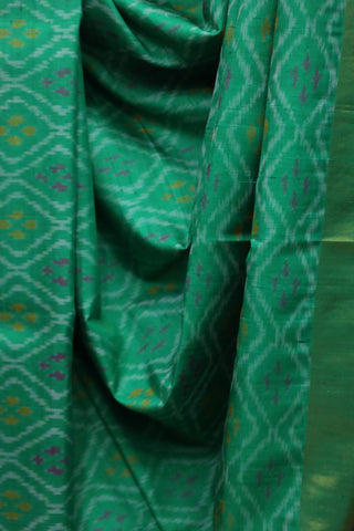 Green Patola Raw Silk Saree - SRGPRSS598