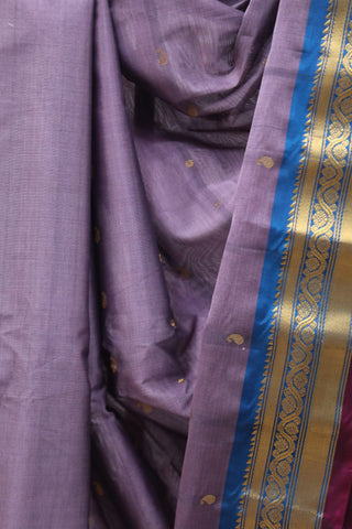 Purple Gadwal Cotton Silk Saree - SRPGCSS37