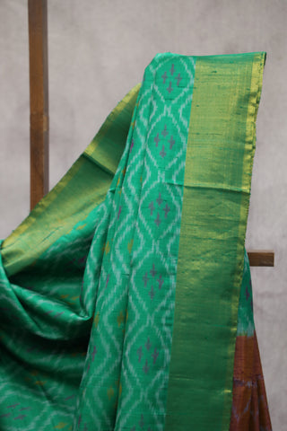 Green Patola Raw Silk Saree - SRGPRSS598