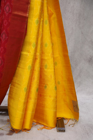 Red Patola Raw Silk Saree - SRRPRSS600