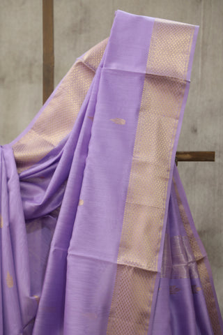 Lavender Maheshwari Cotton Silk Saree - SRLMCS188EX