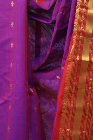 Purple Gadwal Cotton Silk Saree - SRPGCSS35