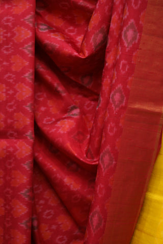 Red Patola Raw Silk Saree - SRRPRSS600