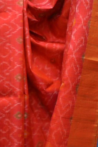 Red Patola Raw Silk Saree - SRRPRSS596