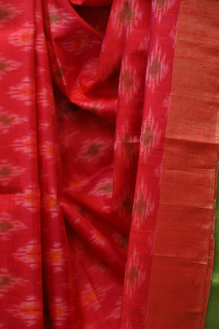 Pink Patola Raw Silk Saree - SRPPRSS601