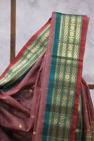 Brown Gadwal Cotton Silk Saree - SRBGCSS34