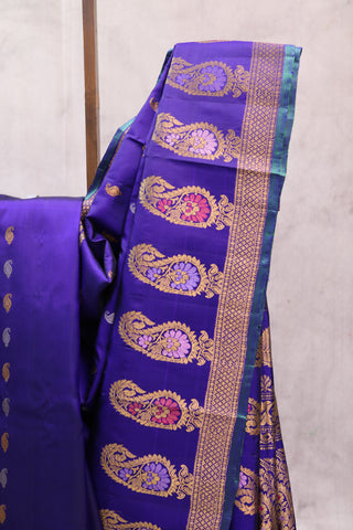 Blue Gadwal  Silk Saree - SRBGSS315