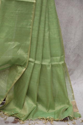 Light Green Maheshwari Tissue Silk Saree - SRLGMTSS244