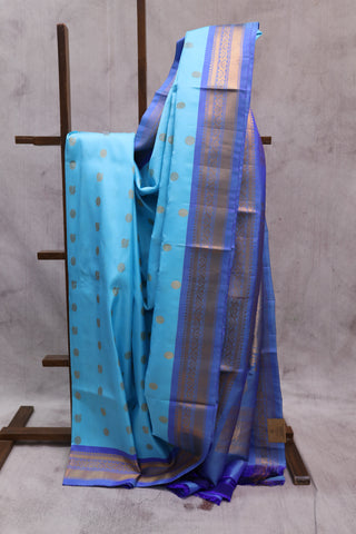 Light Blue Gadwal Silk Saree - SRLBGSS254