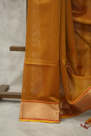 Brick Orange Cotton Silk Maheshwari Saree - SRBOCSMS342