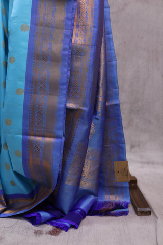 Light Blue Gadwal Silk Saree - SRLBGSS254