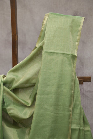 Light Green Maheshwari Tissue Silk Saree - SRLGMTSS244