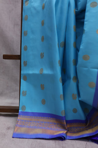 Light Blue Gadwal Silk Saree - SRLBGSS254