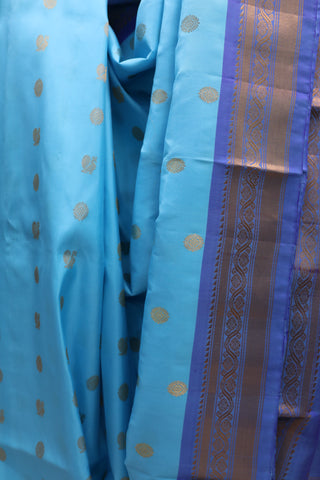 Light Blue Gadwal Silk Saree - SRLBGSS254