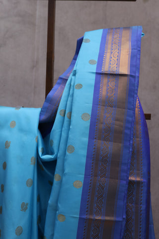 Light Blue Gadwal Silk Saree - SRLBGSS254