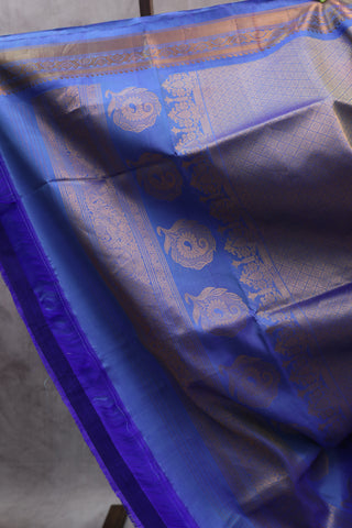 Light Blue Gadwal Silk Saree - SRLBGSS254