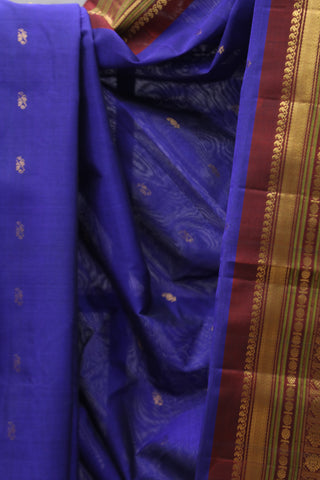 Blue Gadwal Cotton Silk Saree - SRBGCSS38