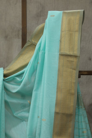 Aqua Maheshwari Cotton Silk Saree - SRAMCS206EX