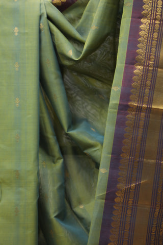 Green Gadwal Cotton Silk Saree - SRGGCSS44