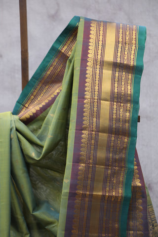 Green Gadwal Cotton Silk Saree - SRGGCSS44