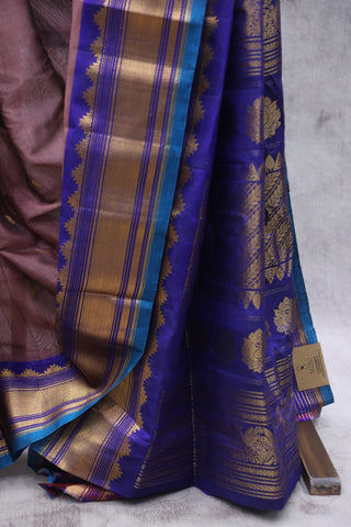 Mauve Gadwal Cotton Silk Saree - SRMGCSS43