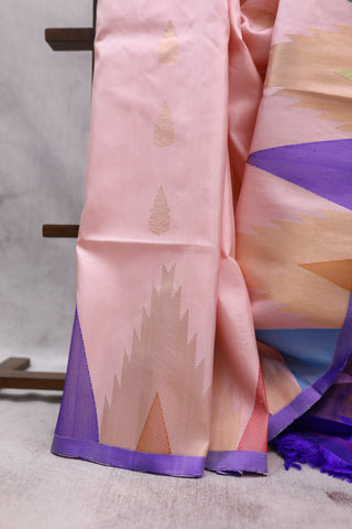 Pastel Pink Gadwal Silk Saree - SRPPGSS309