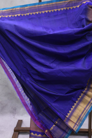 Mauve Gadwal Cotton Silk Saree - SRMGCSS43