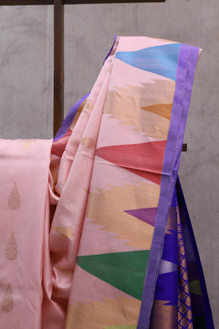 Pastel Pink Gadwal Silk Saree - SRPPGSS309