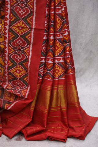 Red Rajkot Patola Silk Saree - SRRRPSS264