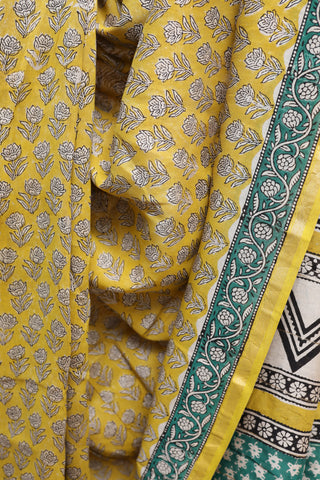 Yellow HBP Cotton Silk Chanderi Saree -SRYCSCS562