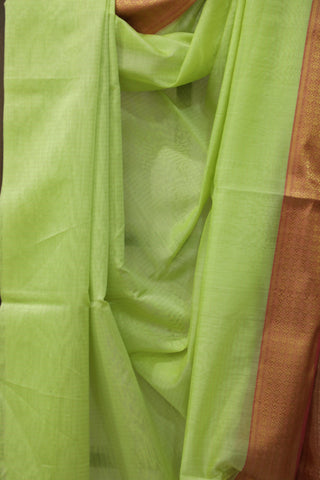 Pista Green Maheshwari Cotton Silk Saree - SRPGCS162EX