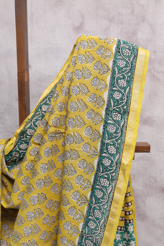 Yellow HBP Cotton Silk Chanderi Saree -SRYCSCS562