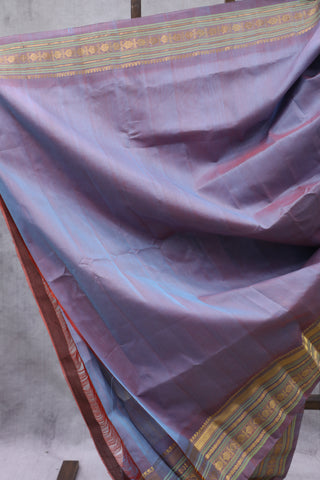 Sky Blue Gadwal Cotton Silk Saree - SRSBGCSS40