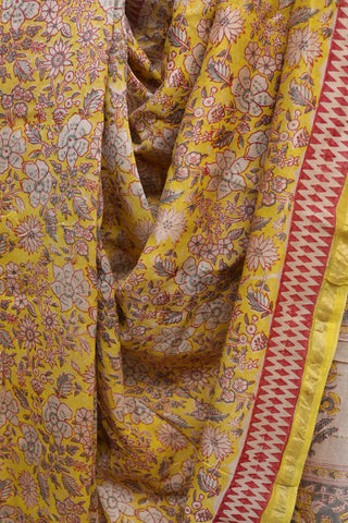 Yellow HBP Cotton Silk Chanderi Saree -SRYCSCS566