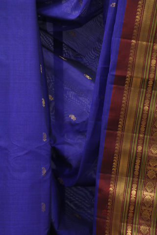 Blue Gadwal Cotton Silk Saree - SRBGCSS27