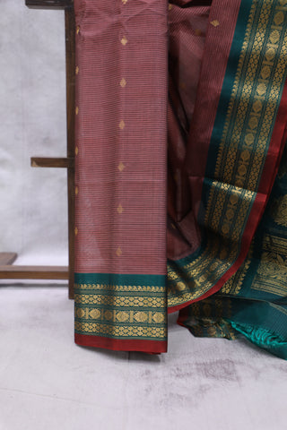 Brown Gadwal Cotton Silk Saree - SRBGCSS52