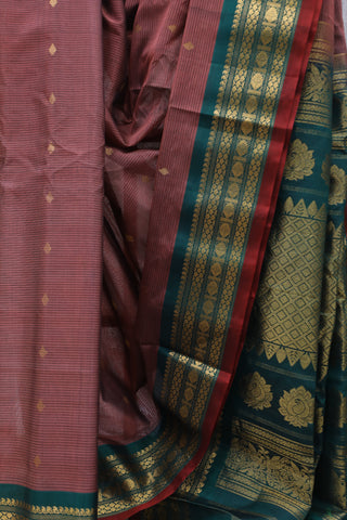 Brown Gadwal Cotton Silk Saree - SRBGCSS52