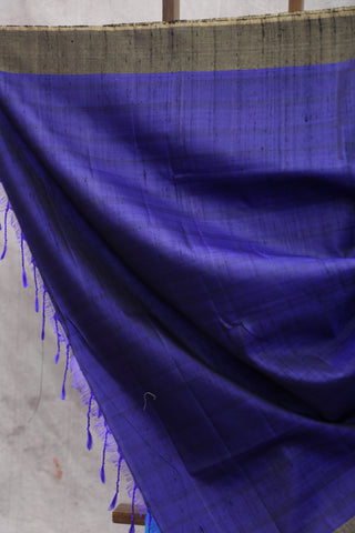 Sky Blue Patola Raw Silk Saree - SRSBPRSS356