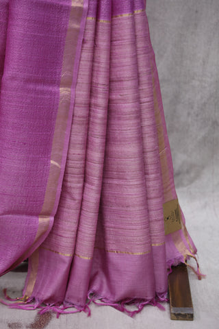 Lavender-Pink Tissue Tussar Silk Saree-SRLPTTSS161