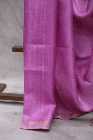 Lavender-Pink Tissue Tussar Silk Saree-SRLPTTSS161