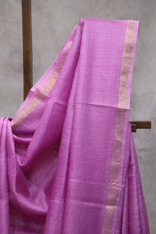 Lavender-Pink Tissue Tussar Silk Saree-SRLPTTSS161