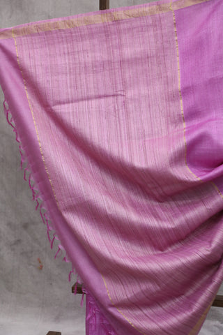 Lavender-Pink Tissue Tussar Silk Saree-SRLPTTSS161