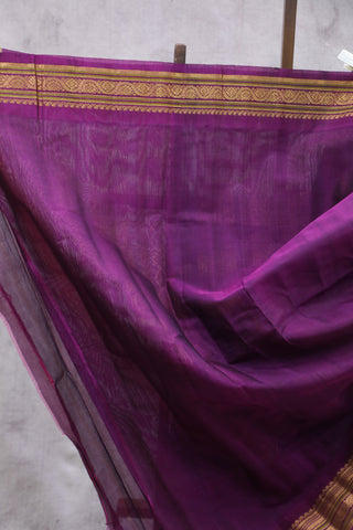 Grey Gadwal Cotton Silk Saree - SRGGCSS46