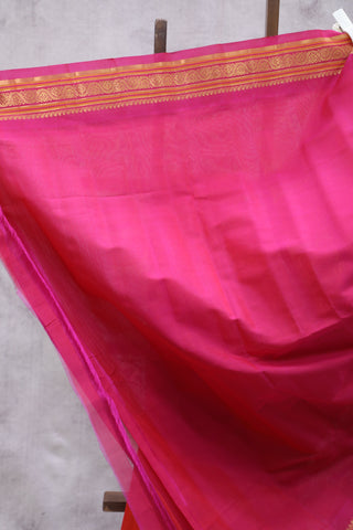 Red Gadwal Cotton Silk Saree - SRRGCSS47