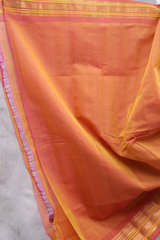 Yellow Gadwal Cotton Silk Saree - SRYGCSS48