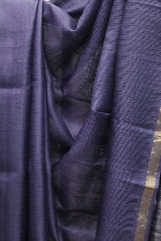 Dark Purple Tussar Silk Saree - SRDPTSS887